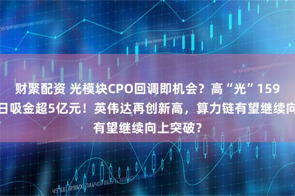 财聚配资 光模块CPO回调即机会？高“光”159363近3日吸金超5亿元！英伟达再创新高，算力链有望继续向上突破？